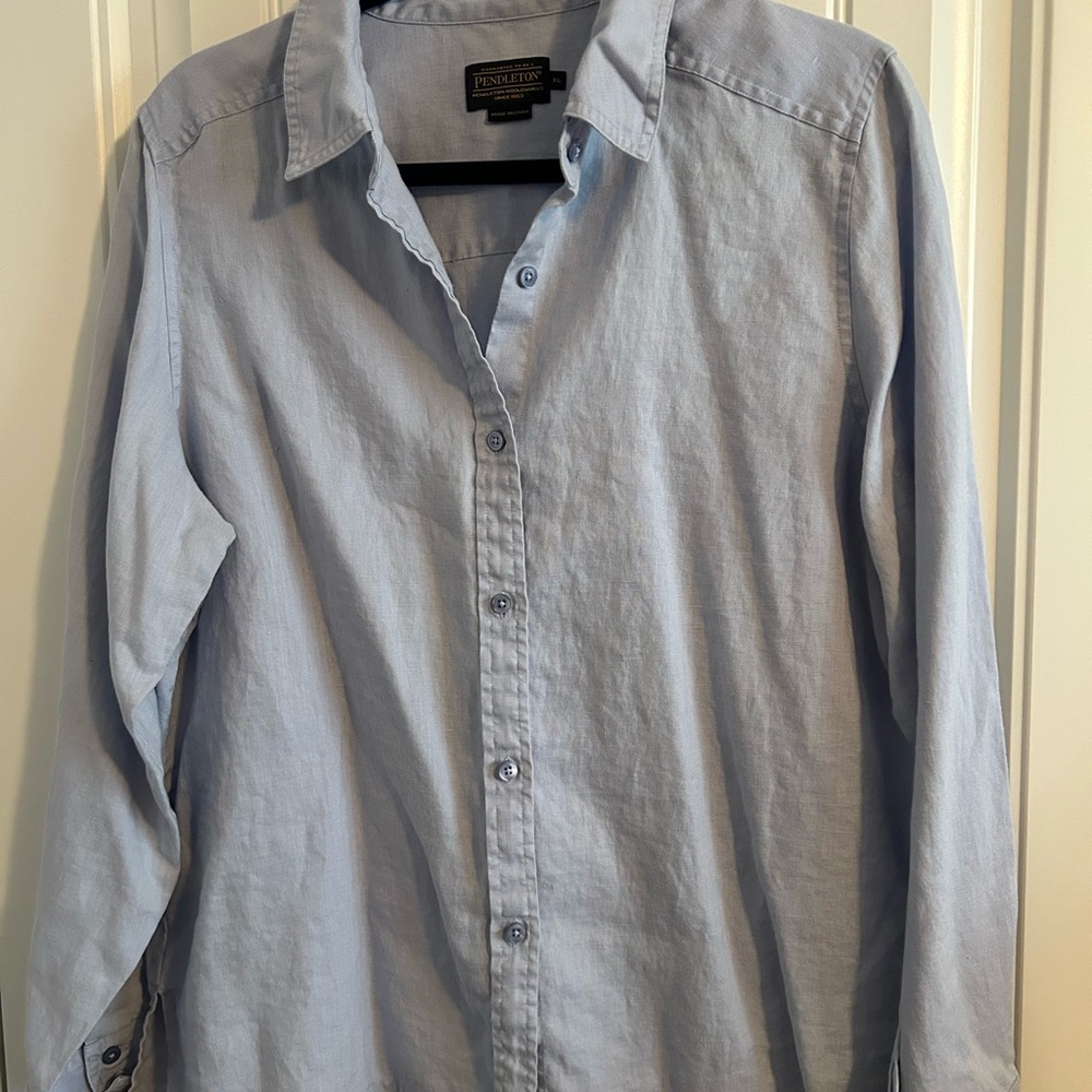 Pendleton Light Blue Casual Button-Down Shirt